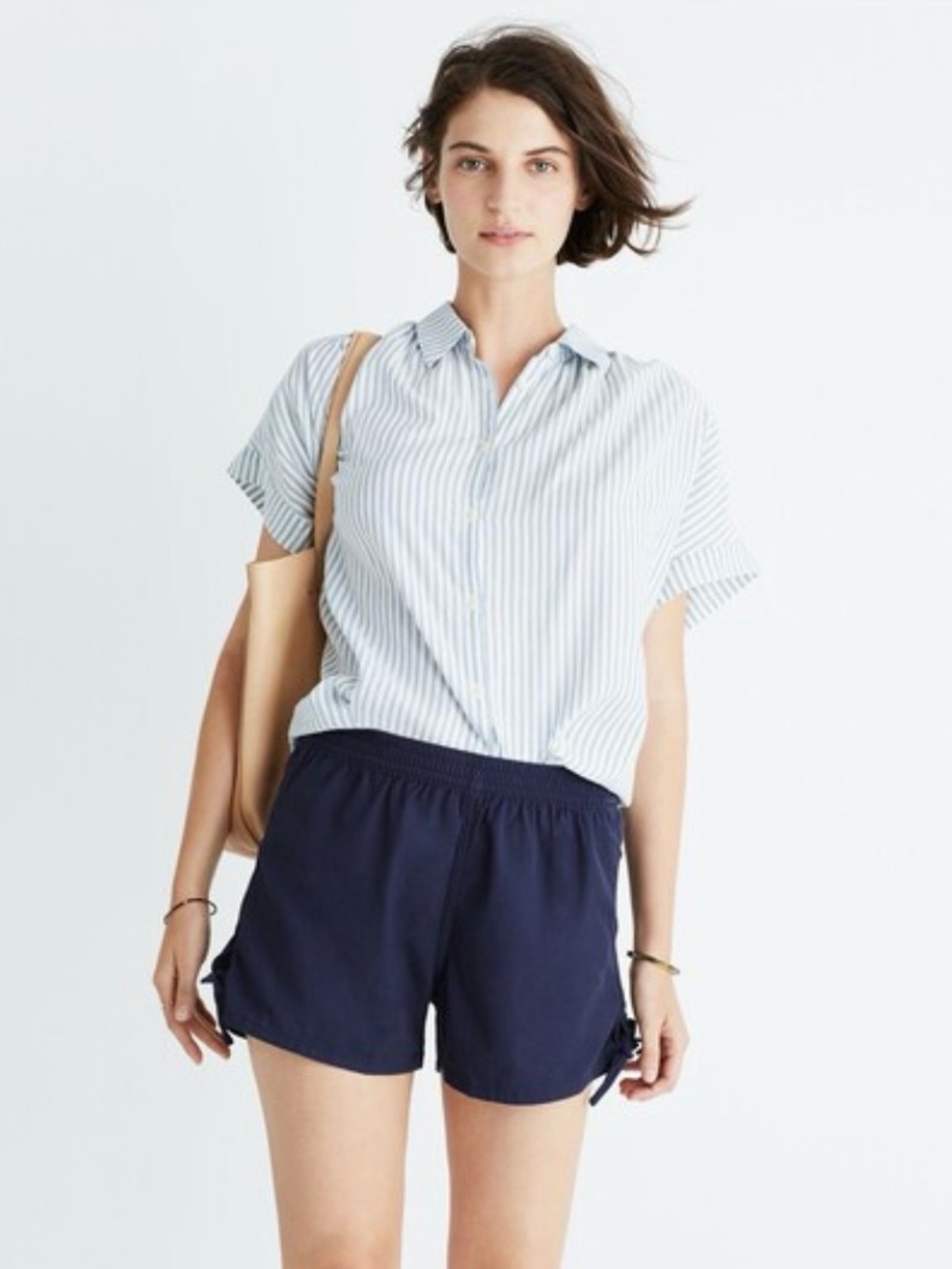 Madewell Side-tie Pull-on Shorts in Black